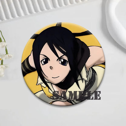 Soul Eater Brooches Anime Figure Lapel Pins Maka Albarn Death The Kid Cartoon Badge for Backpack Accessories Clothes Decoration