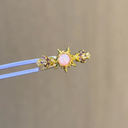 100 styles 14K Gold Plated Color Zircon Flower Crown Bow Open Ring Women Adjustable Stackable Finger Rings Wedding Jewelry Gift