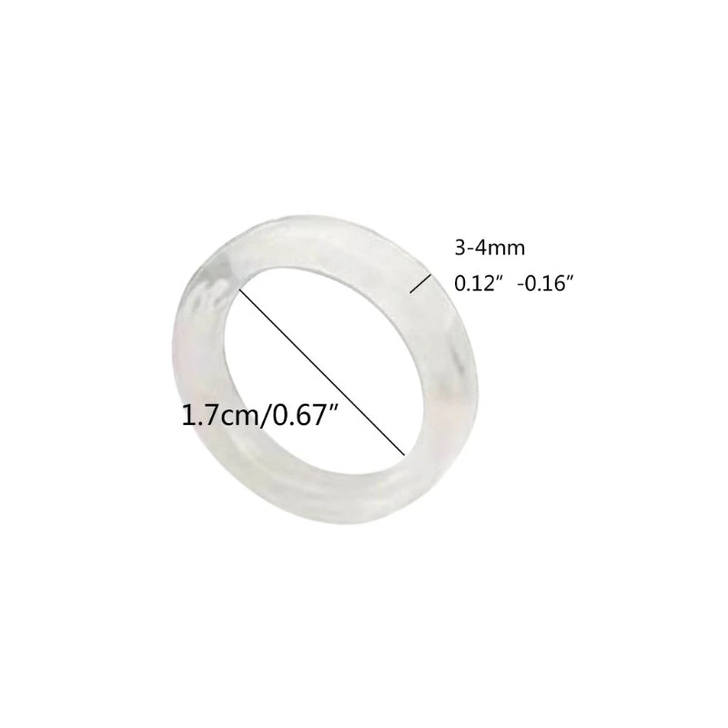 2Pcs Acrylic Cute Rings Set Colorful Rings Transparent Stacking Rings Aesthetic Funny Stackable Ring for Women Girls Gift