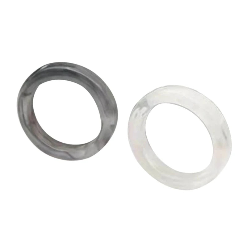 2Pcs Acrylic Cute Rings Set Colorful Rings Transparent Stacking Rings Aesthetic Funny Stackable Ring for Women Girls Gift