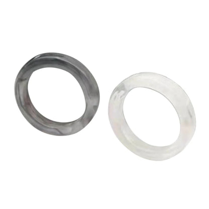 2Pcs Acrylic Cute Rings Set Colorful Rings Transparent Stacking Rings Aesthetic Funny Stackable Ring for Women Girls Gift