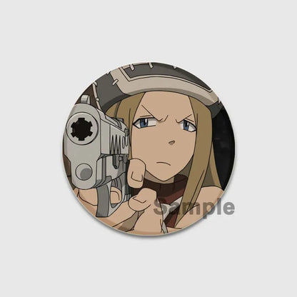 58MM Anime Soul Eater Pins Tinplate Brooch Figure Badge Handmade Brooches for Backpack Clothes Decoration Fashion Jewelry Gifts