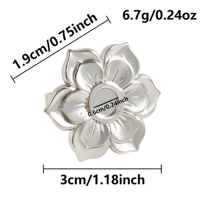 1Pc Stainless Steel Waterproof Women Personality Textured Chunky Open Rings Vintage Hollow Irregular Multi-layer Anillos Jewelry