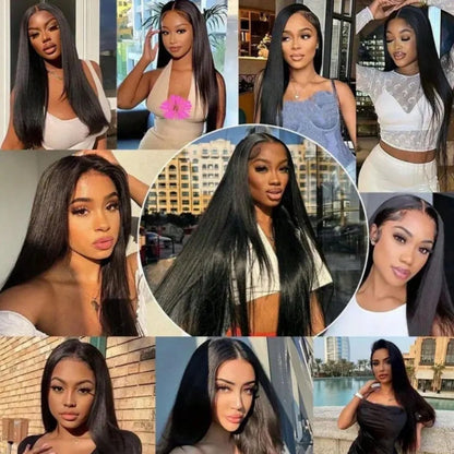 Bone Straight 250% Density HD Transparent Lace Front Wig – 5x5, 13x6 & 13x4, 40–42 Inch