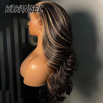 1B/27 Highlight Colored Body Wave 13x6 HD Lace Frontal Wig – 34 Inch Melt-Skin 13x4