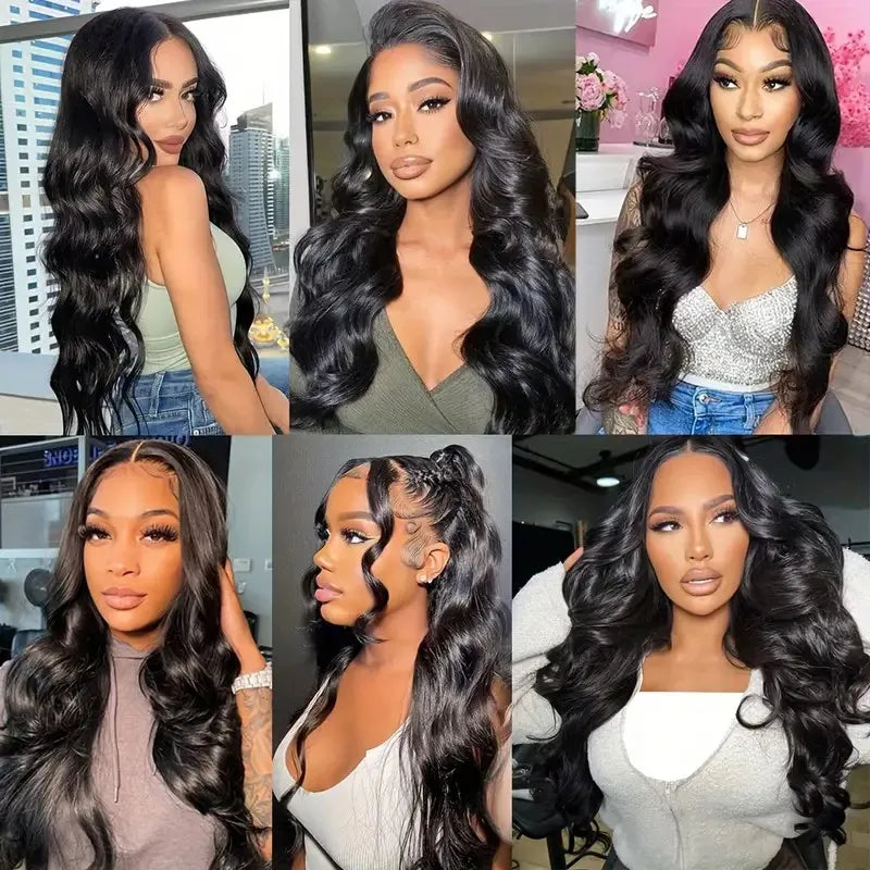 Raw Body Wave HD Lace Front Wig – Natural Color 13x6 & 13x4, 200% Density