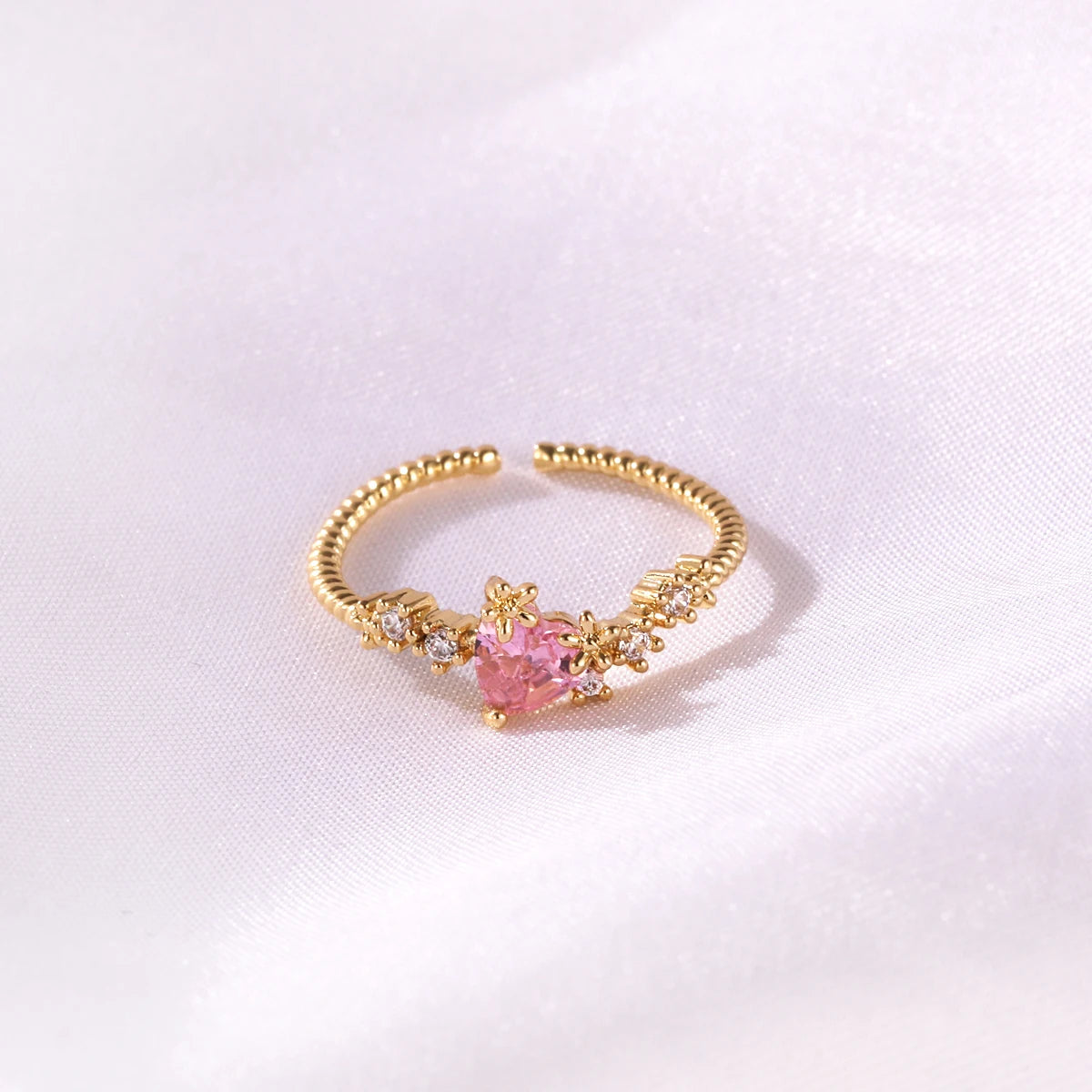 100 styles 14K Gold Plated Color Zircon Flower Crown Bow Open Ring Women Adjustable Stackable Finger Rings Wedding Jewelry Gift