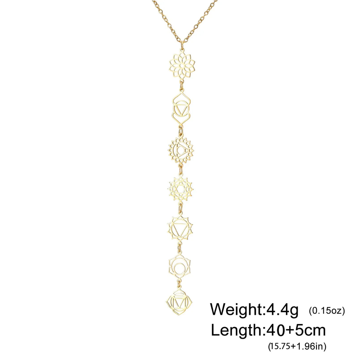 Yoga Meditation Jewelry 7 Chakra Flower Necklaces for Women Stainless Steel Amulet Necklaces Birthday Gift Wholesale New
