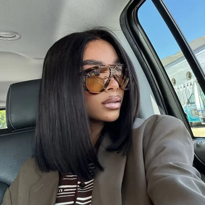 Straight Bob Wig for Black Women – 13x4 HD Lace Frontal, 220% Density