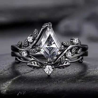 Luxury Zircon Rings For Women Girls Crystal Engagement Wedding Ring Adjustable Party Stainless Stee Finger Rings Jewelry Gifts