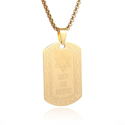 Stainless Steel 7 Archangel Seal Necklace Men's Solomon Kabbalah Seal Pendant Supernatural Protection Amulet Magical Jewelry