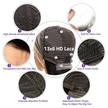 Chocolate Brown Body Wave HD Lace Front Wig – Transparent 13x4 & 13x6