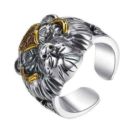 New 925 Sterling Silver Ring Tiger Rings for Women Wedding Jewelry Engagement Charm Fashion High Quality Party Gifts Ring