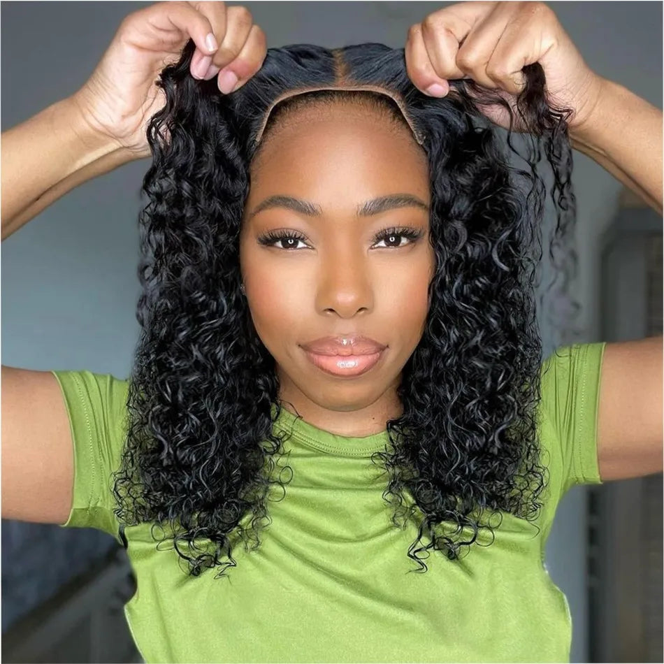 P4/27 Highlight Ombre Curly Bob Wig – 5x5 HD Lace Closure Glueless Deep Wave