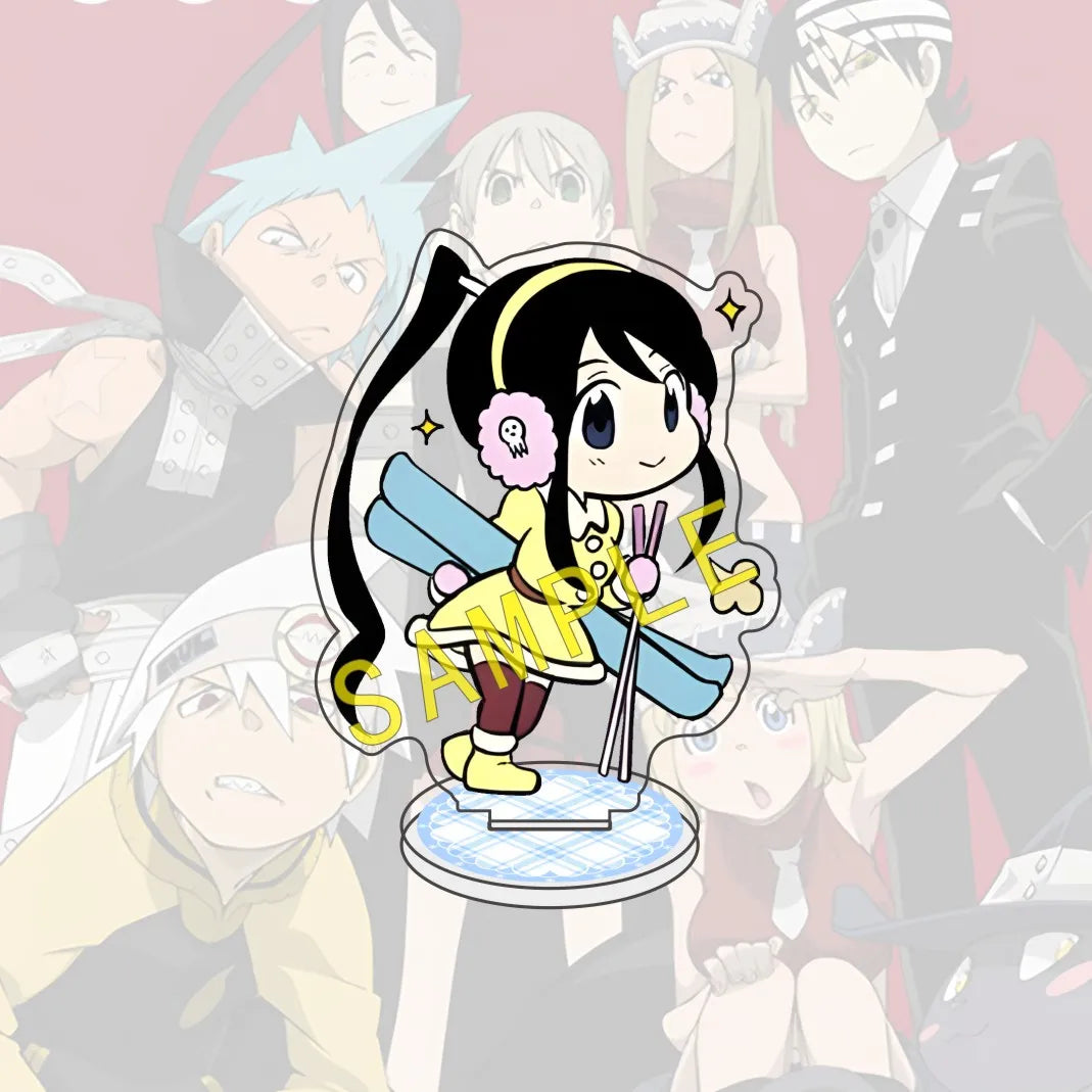 Anime SOUL EATER 10cm Acrylic Halloween Edition Character Maka Kid Standing Display Model Desktop Decoration Fan Gift Keychain