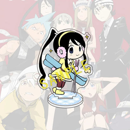 Anime SOUL EATER 10cm Acrylic Halloween Edition Character Maka Kid Standing Display Model Desktop Decoration Fan Gift Keychain