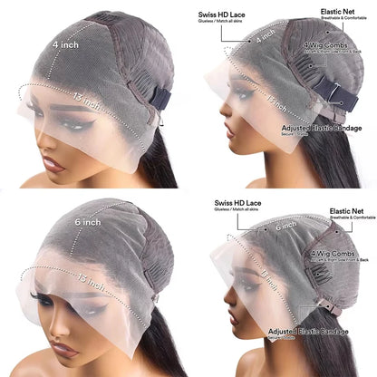 Chocolate Brown Body Wave HD Lace Front Wig – Transparent 13x4 & 13x6
