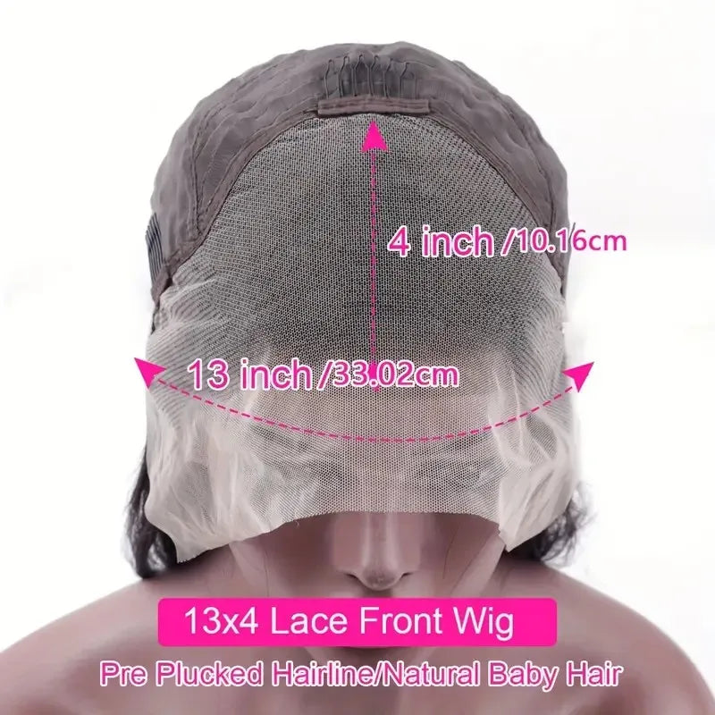 Raw Body Wave HD Lace Front Wig – Natural Color 13x6 & 13x4, 200% Density