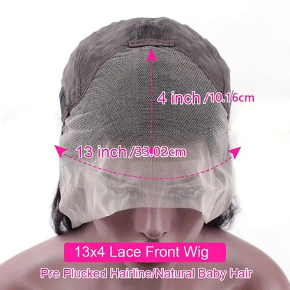 Raw Body Wave HD Lace Front Wig – Natural Color 13x6 & 13x4, 200% Density