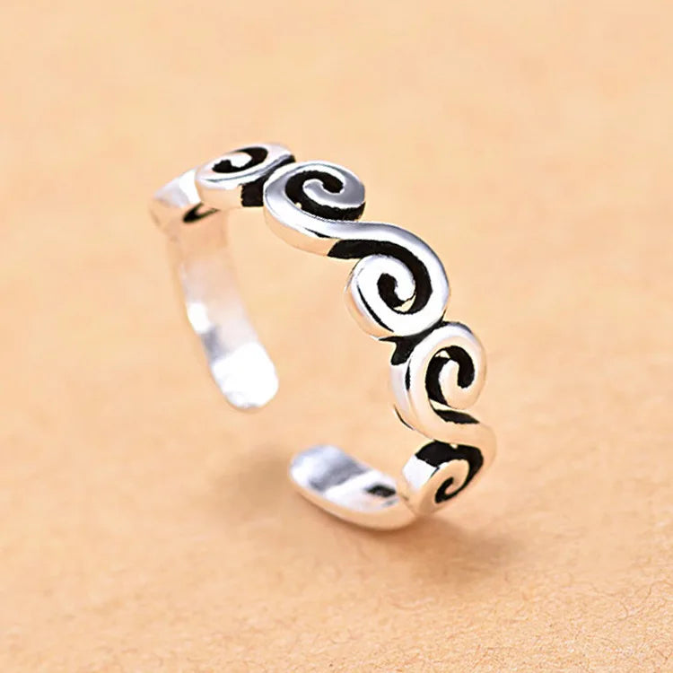 Hot 925 Sterling Silver Ring AAA Zircon Adjustable Simplicity Fashion Exquisite Women Jewelry Accessories Wedding Party Gift