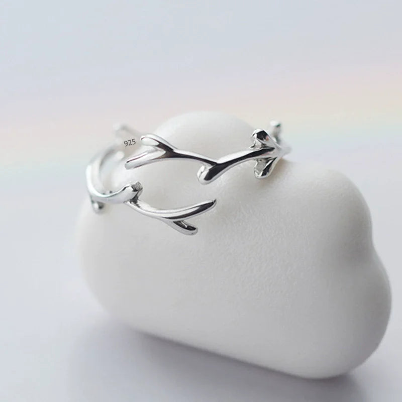 VENTFILLE 925 Sterling Silver Irregular Design Wave Golden Stackable Finger Rings Trendy Adjustable For Women Gifts Dropshipping