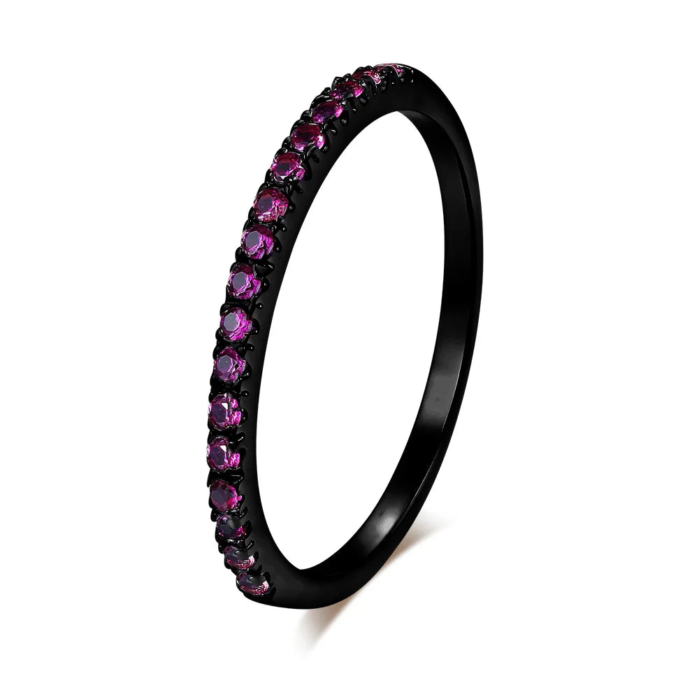 Korean Dainty Rings For Women Aesthetic Accessories Jewellry Date Engagement Women' Ring Thin Colorful Finger Jewelry R132