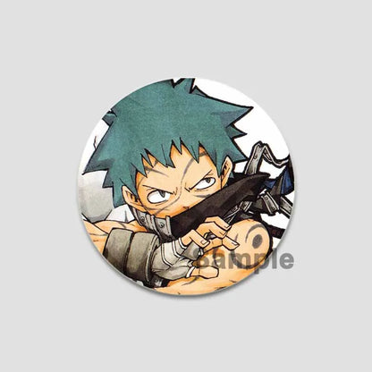 58/44/32mm Anime Soul Eater Round Pins Cartoon Badges Cosplay Handmade Tinplate Brooch for Backpack Clothes Chest Ornament Gifts