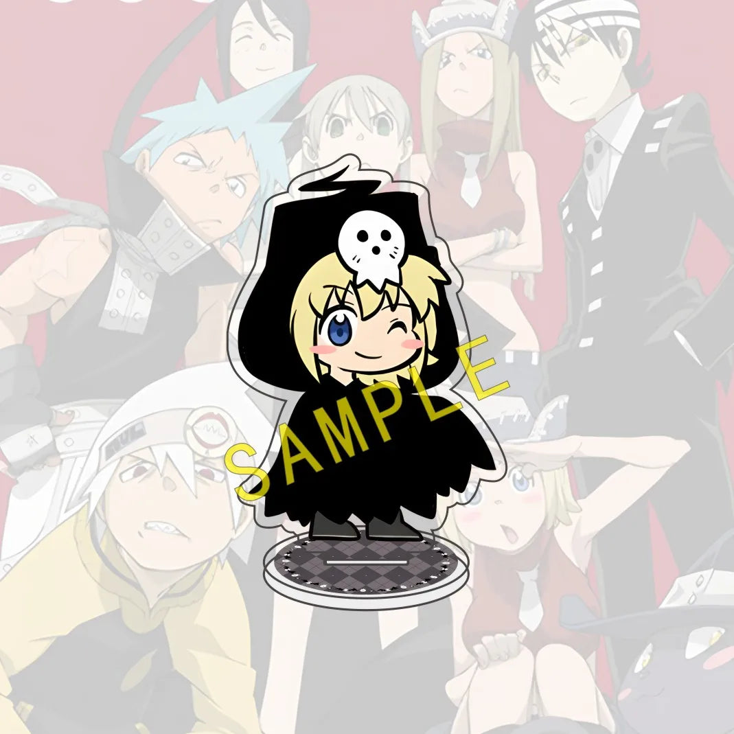 Anime SOUL EATER 10cm Acrylic Halloween Edition Character Maka Kid Standing Display Model Desktop Decoration Fan Gift Keychain
