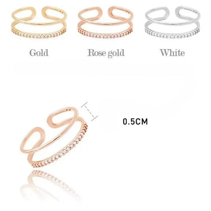 925 Sterling Silver bowknot zircon Open Rings For Women fashion Prevent Allergy Sterling-silver-jewelry