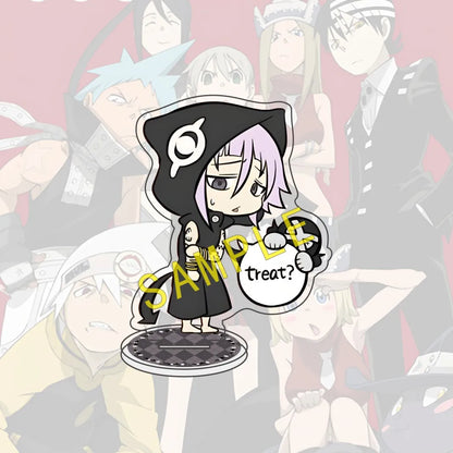 Anime SOUL EATER 10cm Acrylic Halloween Edition Character Maka Kid Standing Display Model Desktop Decoration Fan Gift Keychain