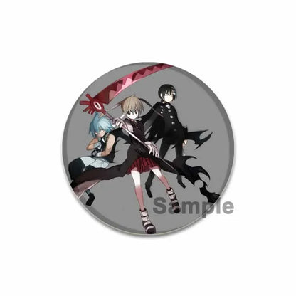32/44/58MM Anime Soul Eater Pins Thompson Patricia Evans Soul Eater Albarn Maka Figure Icon Brooches Badge for Backpack Clothes