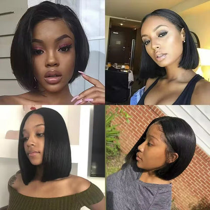 Straight Bob Wig for Black Women – 13x4 HD Lace Front, 200% Density