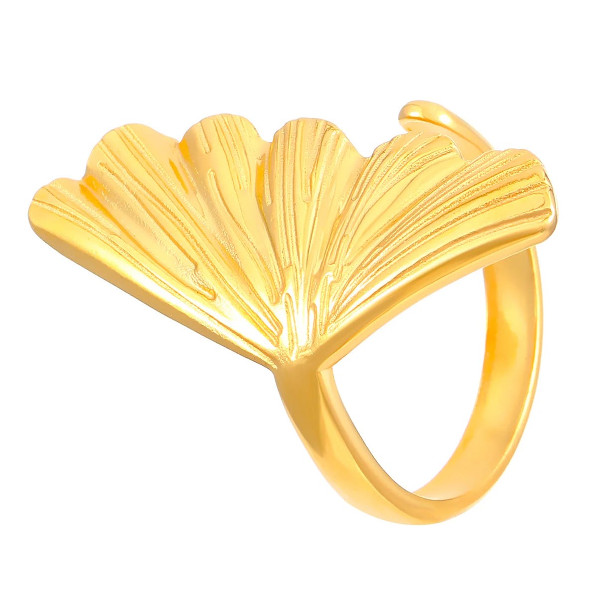 MHS.SUN Ocean Style Stainless Steel Starfish Shell Rings For Women Men Vintage Gold Plated Open Ring Summer Beach Jewelry