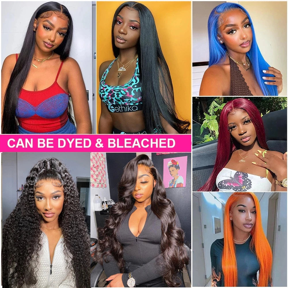 Bone Straight 13x6 & 13x4 Transparent HD Lace Frontal Wig – 200% Real Density 360, 30 Inch