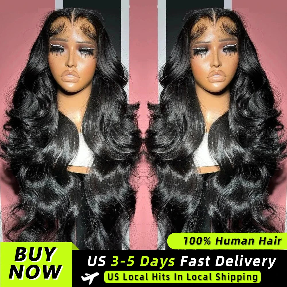 Body Wave 13x6 HD Lace Frontal Wig – 200% Real Density 13x4 & 360 Pre-Plucked, 30–40 Inch