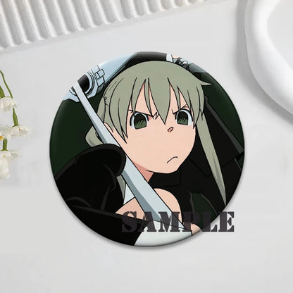 Soul Eater Brooches Anime Figure Lapel Pins Maka Albarn Death The Kid Cartoon Badge for Backpack Accessories Clothes Decoration