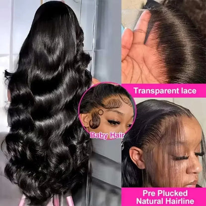 Body Wave Glueless Drawstring 360 Full Lace Wig – 13x6 HD & 5x5 Wear-and-Go