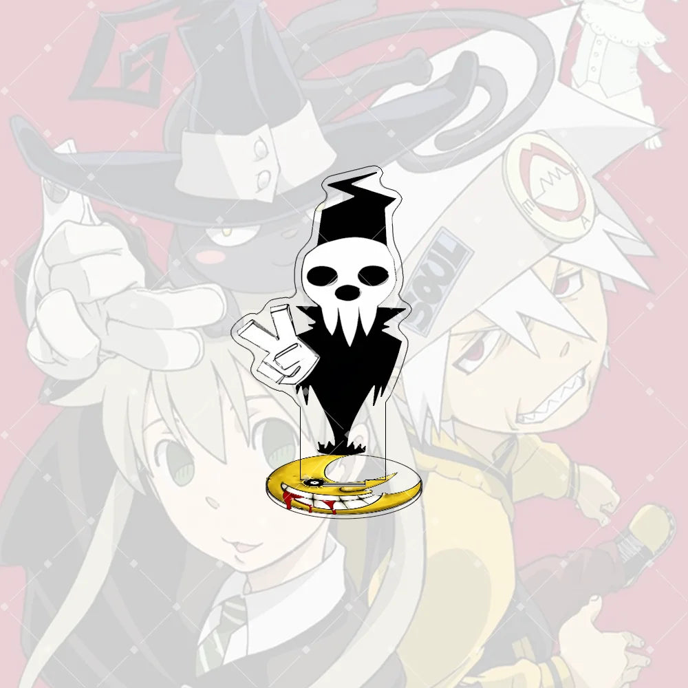 Anime Soul Eater 10CM Acrylic Stand keychain Anime Figure Maka Albarn Black Star Cute Model desktop decoration collection gift