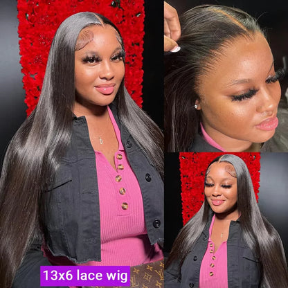 Bone Straight 250% Density HD Transparent Lace Front Wig – 5x5, 13x6 & 13x4, 40–42 Inch