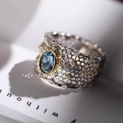 VENTFILLE 925 Sterling Silver Irregular Design Wave Golden Stackable Finger Rings Trendy Adjustable For Women Gifts Dropshipping