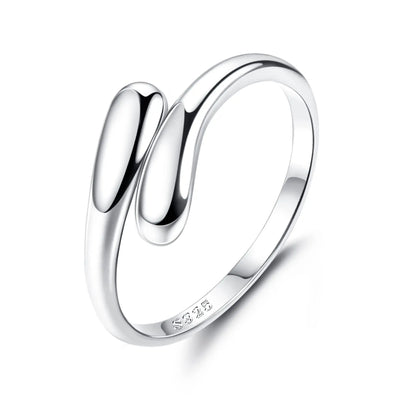 Fansilver S925 Sterling Silver Toe Rings for Women Adjustable White Gold Plated Flower Cz Snake Twist Opal Band Rings Jewelry