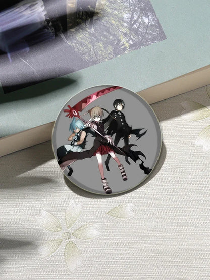 32/44/58MM Anime Soul Eater Pins Thompson Patricia Evans Soul Eater Albarn Maka Figure Icon Brooches Badge for Backpack Clothes