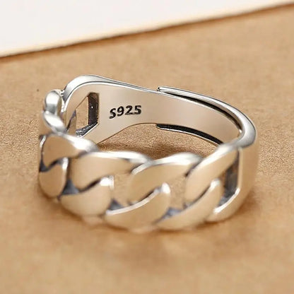 VENTFILLE 925 Sterling Silver Irregular Design Wave Golden Stackable Finger Rings Trendy Adjustable For Women Gifts Dropshipping