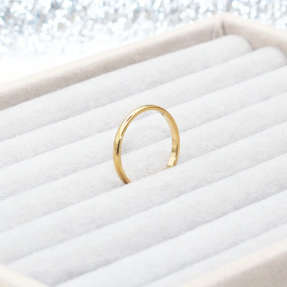 Minimalist Women Men Width 2MM Slim Rings Stainless Steel IP Plating No Easy Fade Good Quality Cheap Jewelry Gift