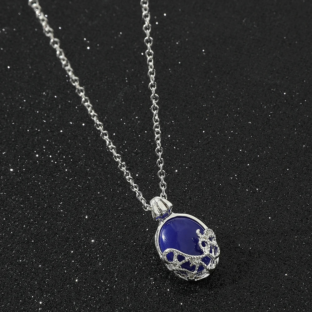 Popular Movie Fashion Necklace Elena Gilbert Vervain Romantic Crystal Pendant Necklace For Women Charm Jewelry Gifts