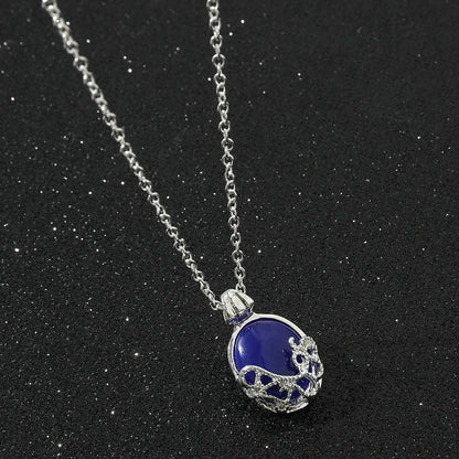 Popular Movie Fashion Necklace Elena Gilbert Vervain Romantic Crystal Pendant Necklace For Women Charm Jewelry Gifts
