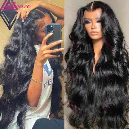Loose Body Wave 13x4 & 13x6 HD Lace Front Wig – Pre-Plucked Water Wave, 30–40 Inch
