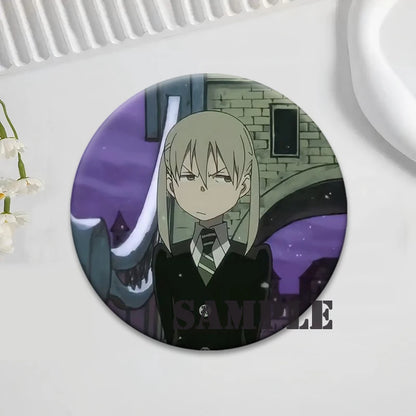 Soul Eater Brooches Anime Figure Lapel Pins Maka Albarn Death The Kid Cartoon Badge for Backpack Accessories Clothes Decoration