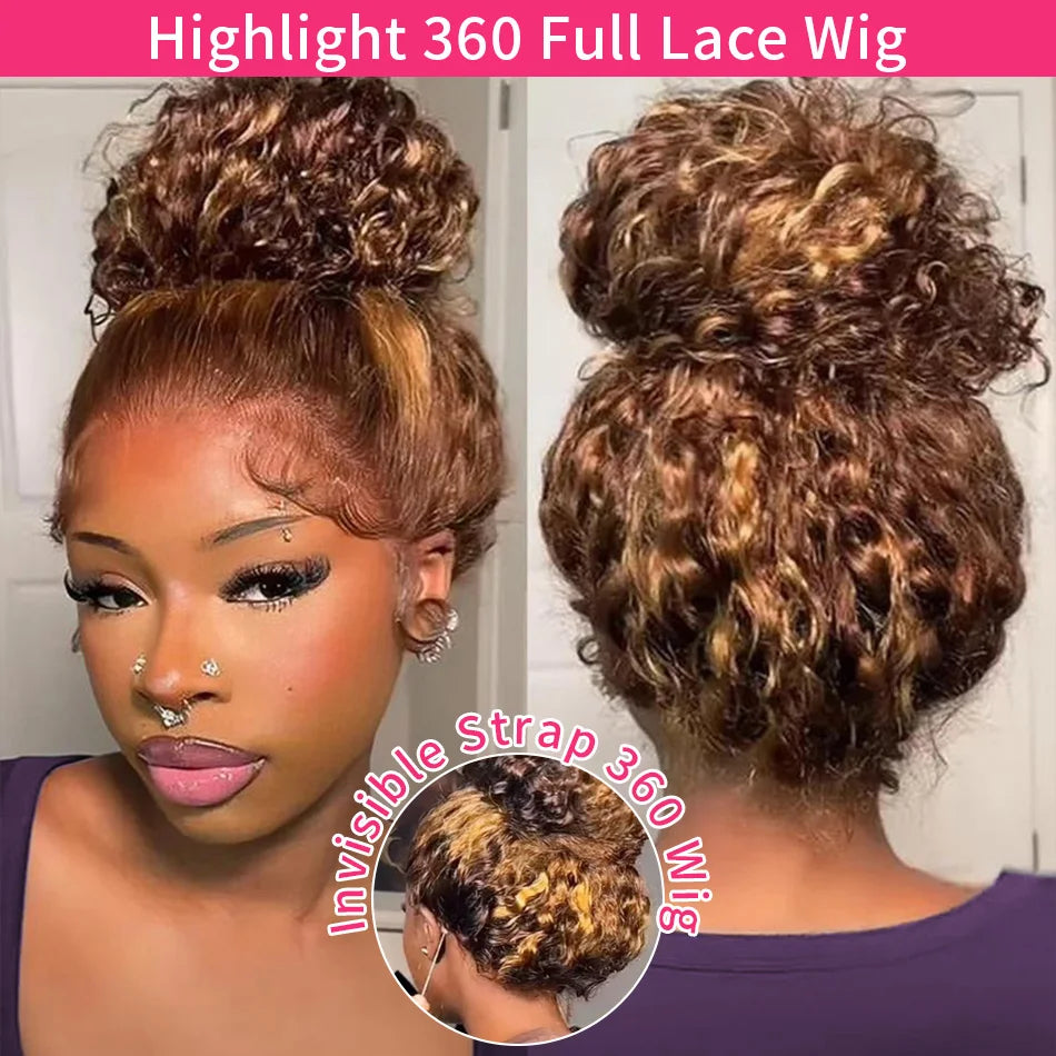 4/27 Highlight Honey Blonde Body Wave HD Lace Frontal Wig – Pre-Plucked 13x4 & 13x6