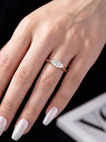 Classic Fashion 1CT Marquise Moissanite Diamond Rings for Women Anniversary Wedding 925 Sterling Silver Fine Jewelry